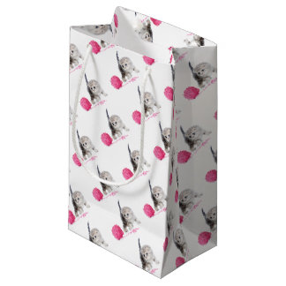 Petit Sac Cadeau Chaton drôle adorable mignon Low Poly