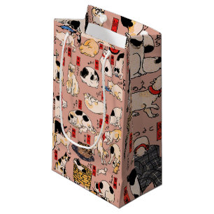 Petit Sac Cadeau chats japonais Ukiyo-e Funny kitty
