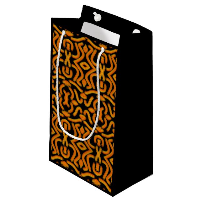Petit Sac Cadeau Cheesy Noodle Doodle Art Mirrored Image Pattern (Devant Angle)