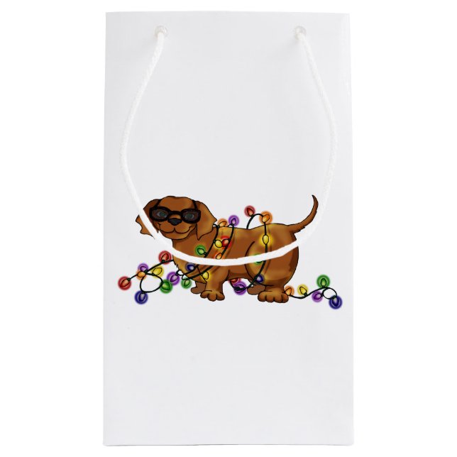 Petit Sac Cadeau Chien brillant (Dos)