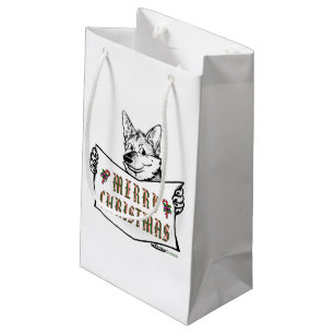 Petit Sac Cadeau Chien de Noël : Joyeux Noël !