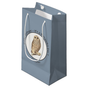 Petit Sac Cadeau Chouette barrée - Anniversaire ou autre événement 