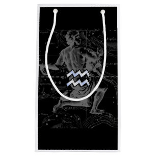 Petit Sac Cadeau Chrome comme Aquarius Zodiac Connexion Hevelius 16