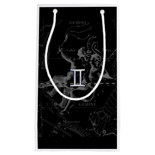 Petit Sac Cadeau Chrome comme Gemini Zodiac Connexion Hevelius (Devant)