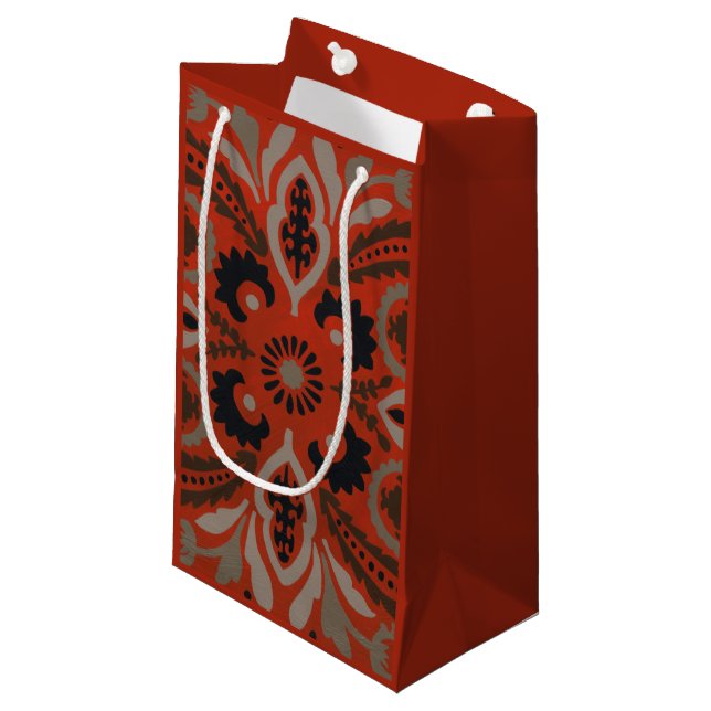 Petit Sac Cadeau Cinnabar Suzani II (Devant Angle)