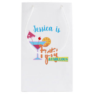 Petit Sac Cadeau Cinquante et fabuleux fête d'anniversaire Rétro