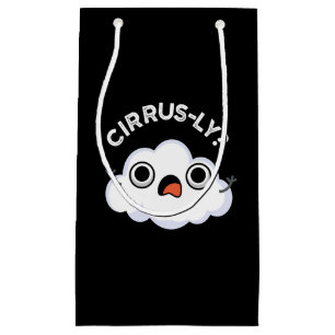 Petit Sac Cadeau Cirrus Météo Cirrus Nuage Pun Dark BG