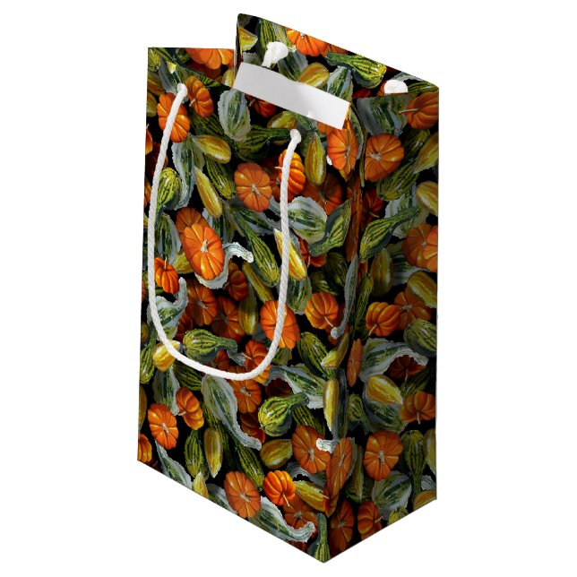 Petit Sac Cadeau Citrouille, Squash Sacs-cadeaux de récolte d'autom (Dos Angle)