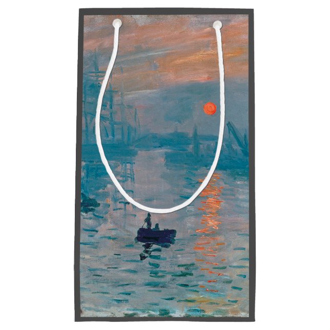 Petit Sac Cadeau Claude Monet Impression Sunrise Français (Devant)