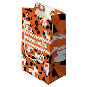 Petit Sac Cadeau Collage orange de ballon de football