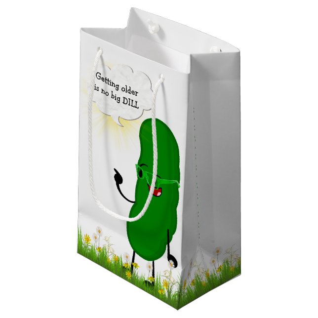 Petit Sac Cadeau Coller le chou avec lunettes vertes (Devant Angle)