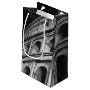 Petit Sac Cadeau Colosseum romain avec les dessins architecturaux