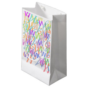 Petit Sac Cadeau Confettis en forme de lettre "W"