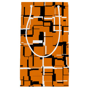 Petit Sac Cadeau COOL Orange Noir Blanc