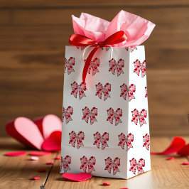 Petit Sac Cadeau Coquette Bow Motif Saint-Valentin