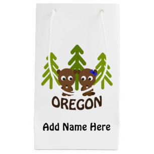 Petit Sac Cadeau Couple castor mignon Oregon