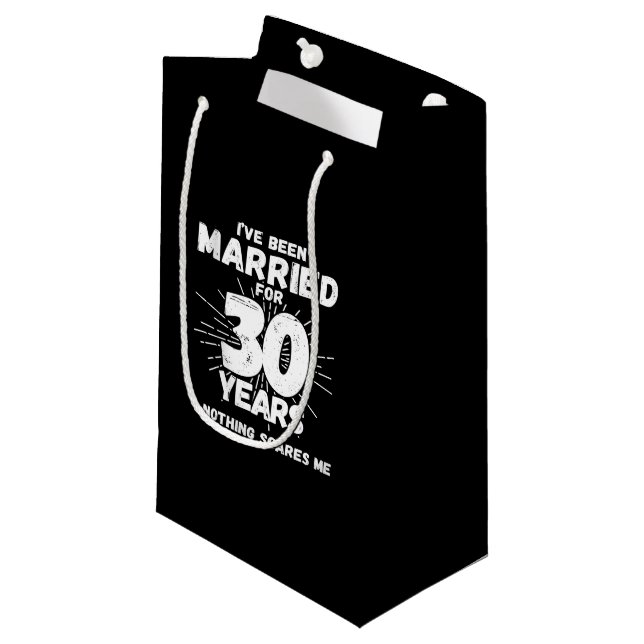Petit Sac Cadeau Couples mariés 30 ans drôle 30e anniversaire (Devant Angle)