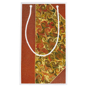 Petit Sac Cadeau Couverture de livre antique, motif en spirale orné