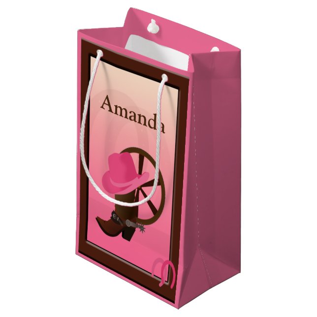 Petit Sac Cadeau Cowgirl SGB (Devant Angle)