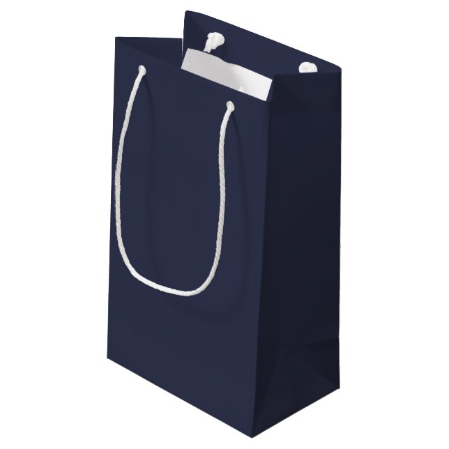 Petit Sac Cadeau Créez votre propre bleu gris foncé personnalisable (Dos Angle)