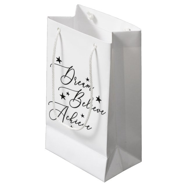 Petit Sac Cadeau Croire atteindre le rêve (Devant Angle)