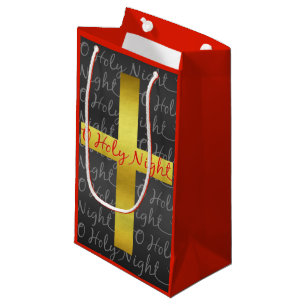 Petit Sac Cadeau Croix de la nuit Noël religieux