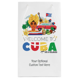 Petit Sac Cadeau Cuba Havana Texte personnalisé