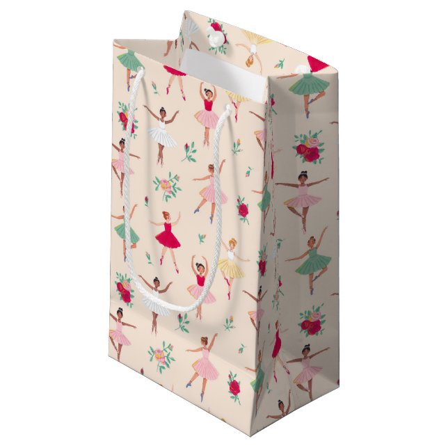 Petit Sac Cadeau Cute Ballerina Fille fête d'anniversaire (Devant Angle)