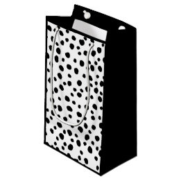 Petit Sac Cadeau Cute noir et blanc Poster de animal de points Dalm