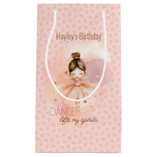 Petit Sac Cadeau Danse lève Mes esprits ballerine rose