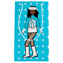 Petit Sac Cadeau Danseur de neige Aqua