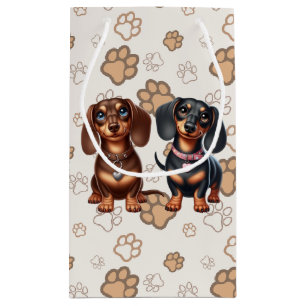 Petit Sac Cadeau De mignons amis dachshund