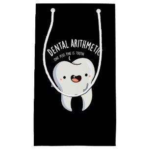Petit Sac Cadeau Dental Arithmétique Funny Dot Pun Dark BG