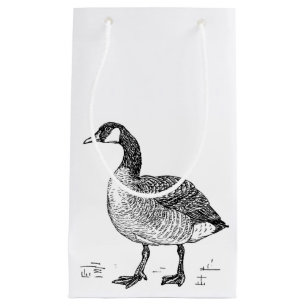 Petit Sac Cadeau Dessin de la nature de l'oie canadienne