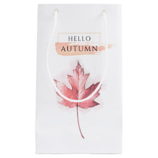 Petit Sac Cadeau Dessin élégant et tendance de feuille d'automne