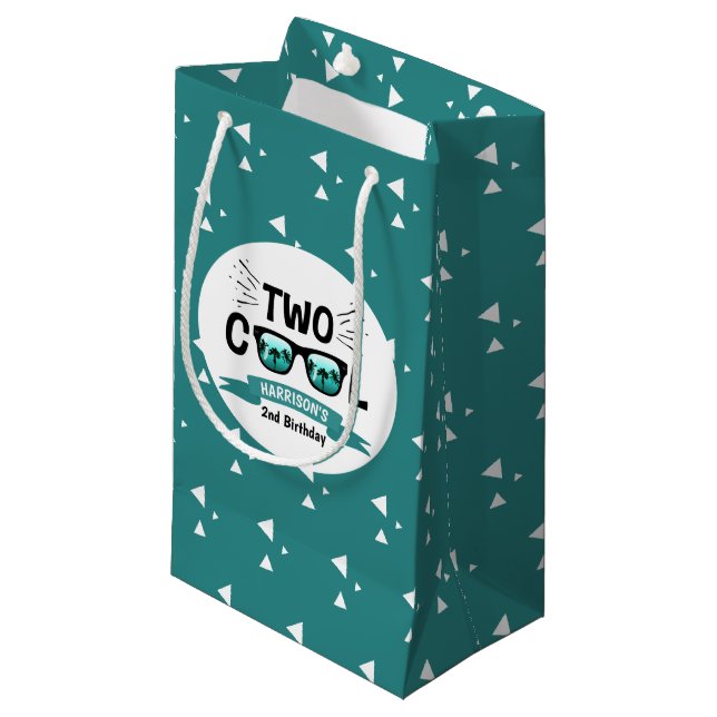 Petit Sac Cadeau Deux garçons Cool 2e fête d'anniversaire (Devant Angle)