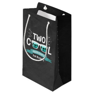 Petit Sac Cadeau Deux garçons Cool Chalkboard 2e fête d'anniversair