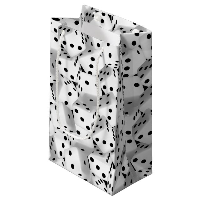 Petit Sac Cadeau Dice chanceux (Devant Angle)
