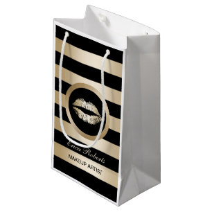 Petit Sac Cadeau Distributeur de cosmétiques de lèvres d'or de