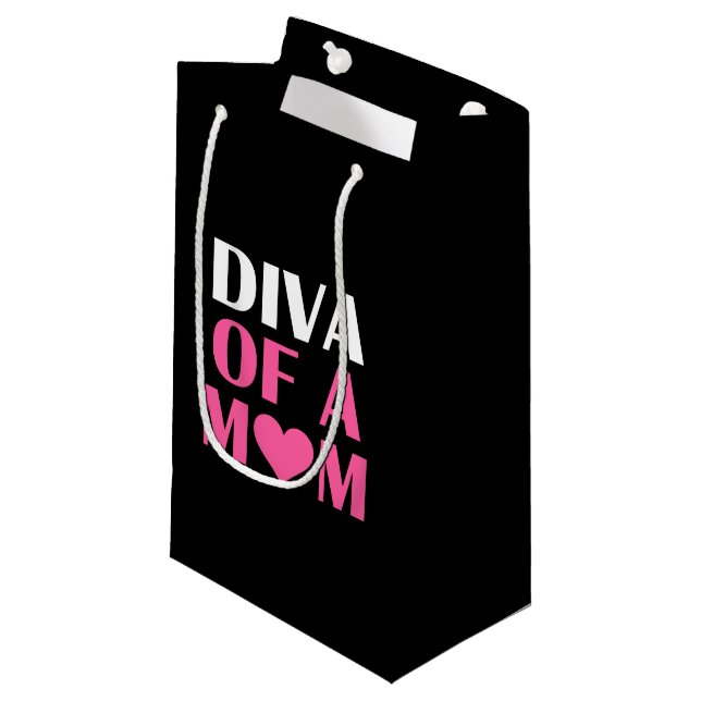 Petit Sac Cadeau "DIVA OF A Mom" (Devant Angle)
