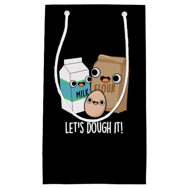 Petit Sac Cadeau Doutons-le Douteux Baking Pun Dark BG (Devant)