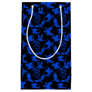 Petit Sac Cadeau Dragon motif 02 blue.bwx4 Noir