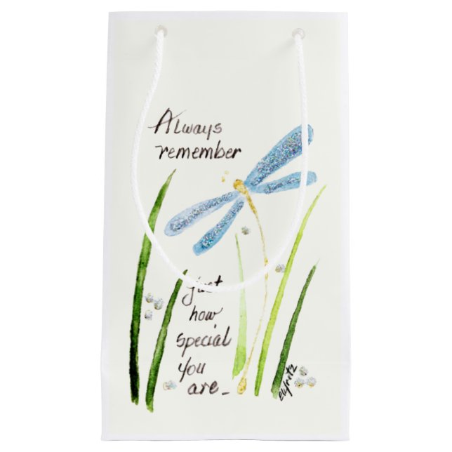 Petit Sac Cadeau Dragonfly Vintage simple (Devant)