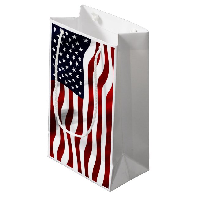 Petit Sac Cadeau Drapeau américain (Devant Angle)