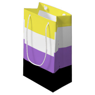 Petit Sac Cadeau Drapeau de fierté non binaire