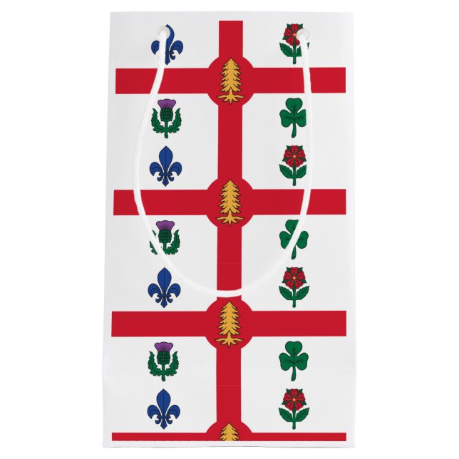 Petit Sac Cadeau Drapeau de Montréal (Québec) (Devant)