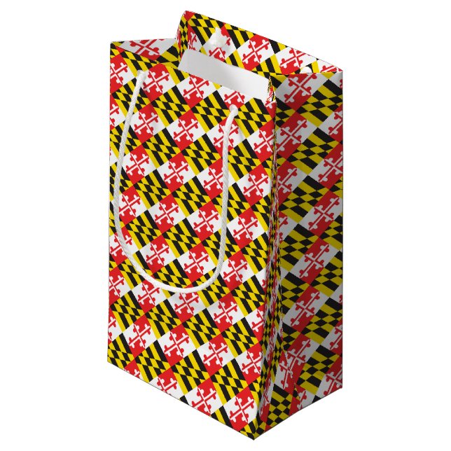 Petit Sac Cadeau Drapeau du Maryland (Devant Angle)