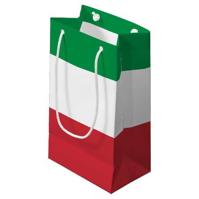 Petit Sac Cadeau Drapeau italien (Devant Angle)