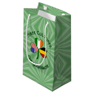 Petit Sac Cadeau Drapeau personnalisé du trèfle américano-irlandais