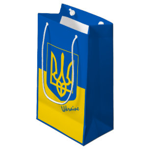 Petit Sac Cadeau Drapeau ukrainien & fête d'anniversaire ukrainien
